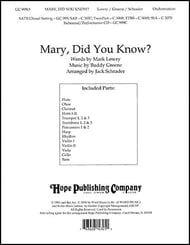 Mary, Did You Know? Instrumental Parts choral sheet music cover